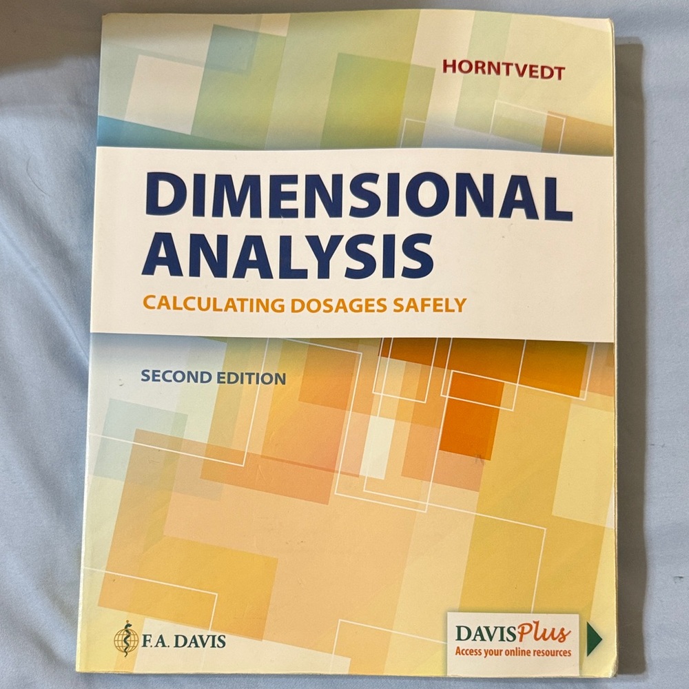 Dimensional Analysis Textbook by F.A. Davis Second Edition